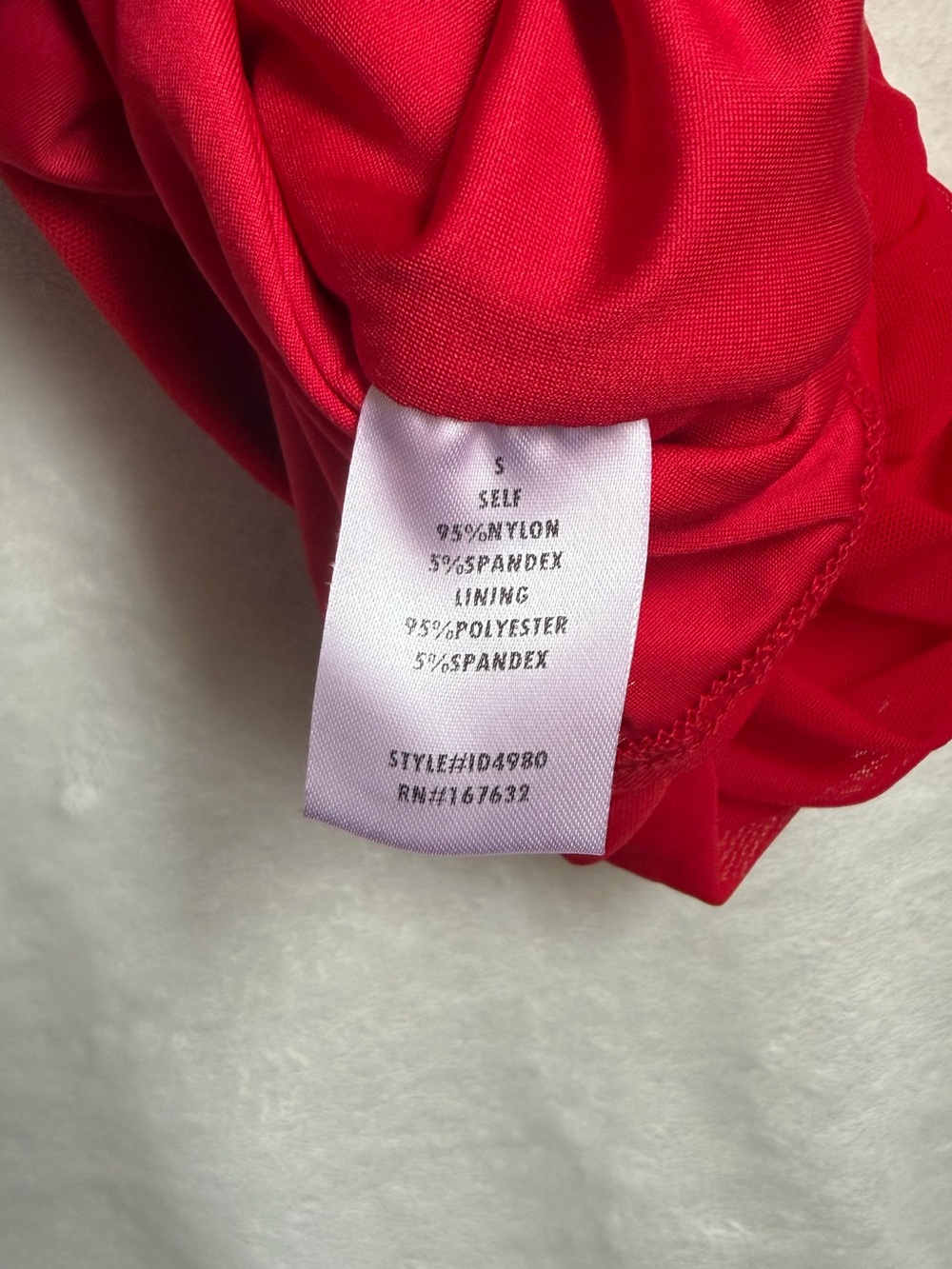 Stretchy Ruffle Dress - Red - Picture 5 of 5